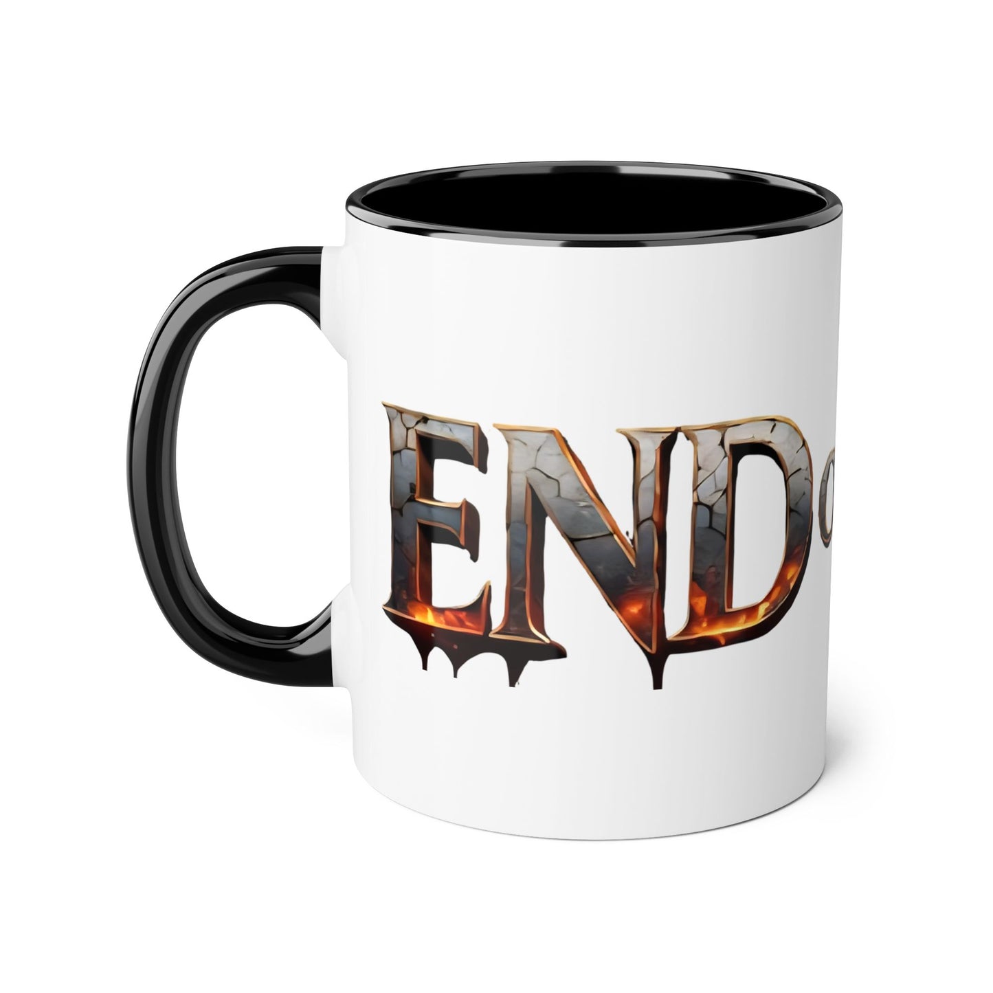 End of Days Accent Coffee Mug — 11oz Gothic Fantasy Logo Ceramic Mug