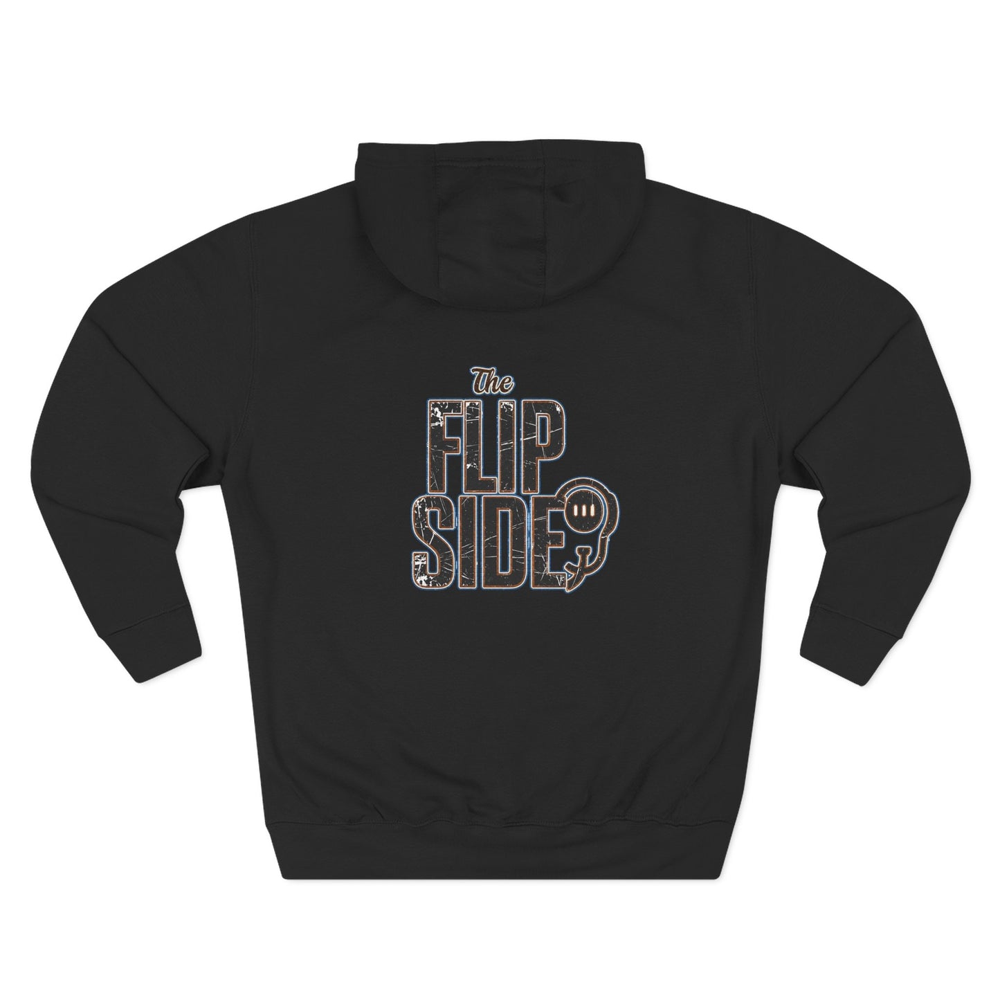 Flip Side Graphic Hoodie – Retro Text Logo Fleece Pullover