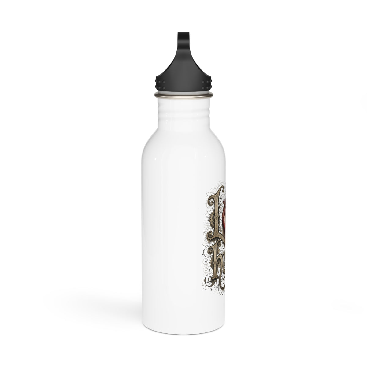 Water Bottle — Vintage Anatomical Heart “Love Hurts” Stainless Steel Bottle
