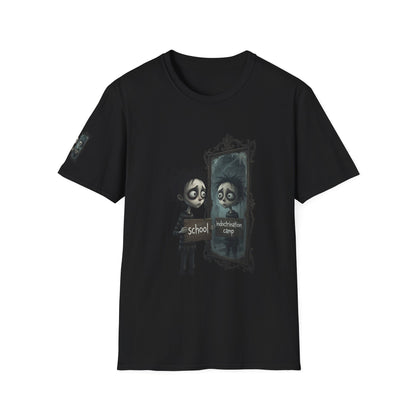 Gothic Mirror Reflection T‑Shirt — Spooky Self Portrait Halloween Tee