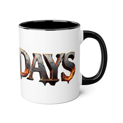 End of Days Accent Coffee Mug — 11oz Gothic Fantasy Logo Ceramic Mug