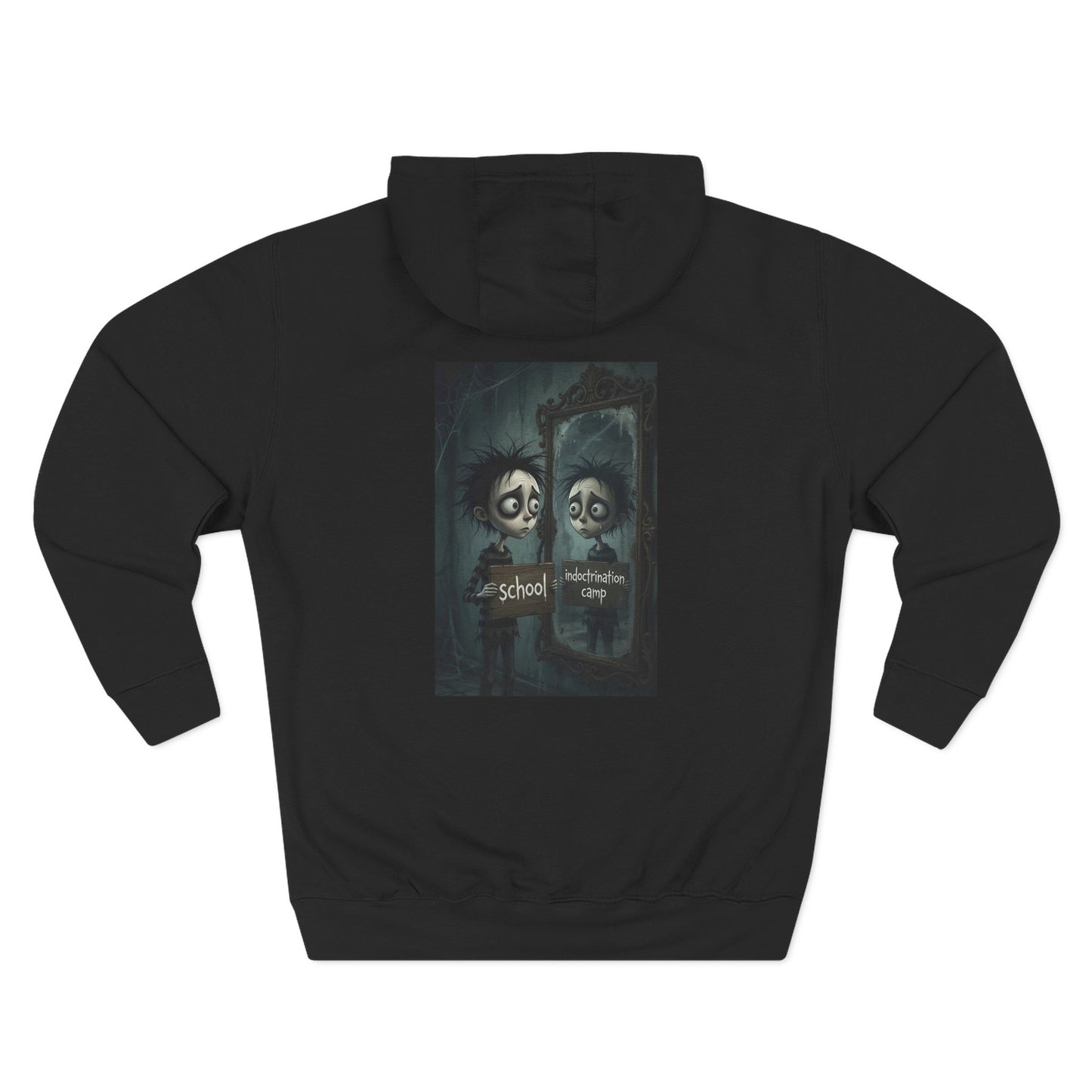 Hoodie — Creepy Reflection 'School' Graphic Fleece Pullover