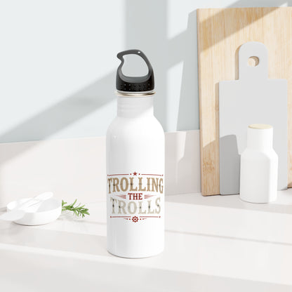 Stainless Water Bottle — "Trolling the Trolls" Vintage Logo Insulated Bottle