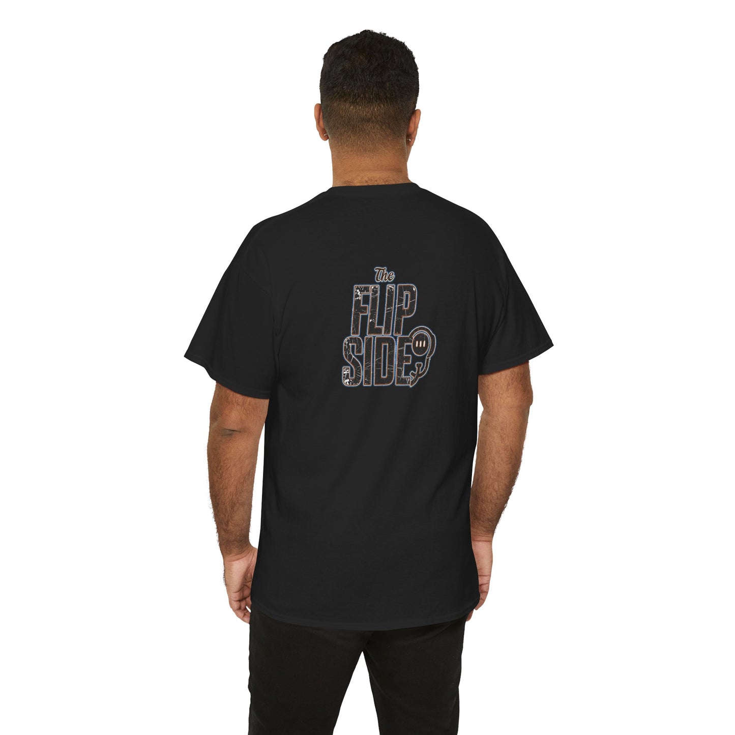 Flip Side Graphic Tee — Retro Neon Logo T‑Shirt