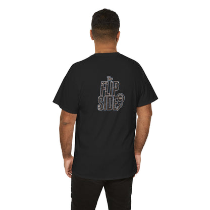 Flip Side Graphic Tee — Retro Neon Logo T‑Shirt