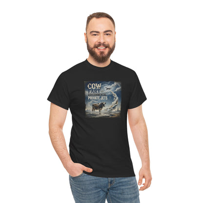 Cow Farternity Private Jets T-Shirt — Vintage Rodeo Cow Humor Tee