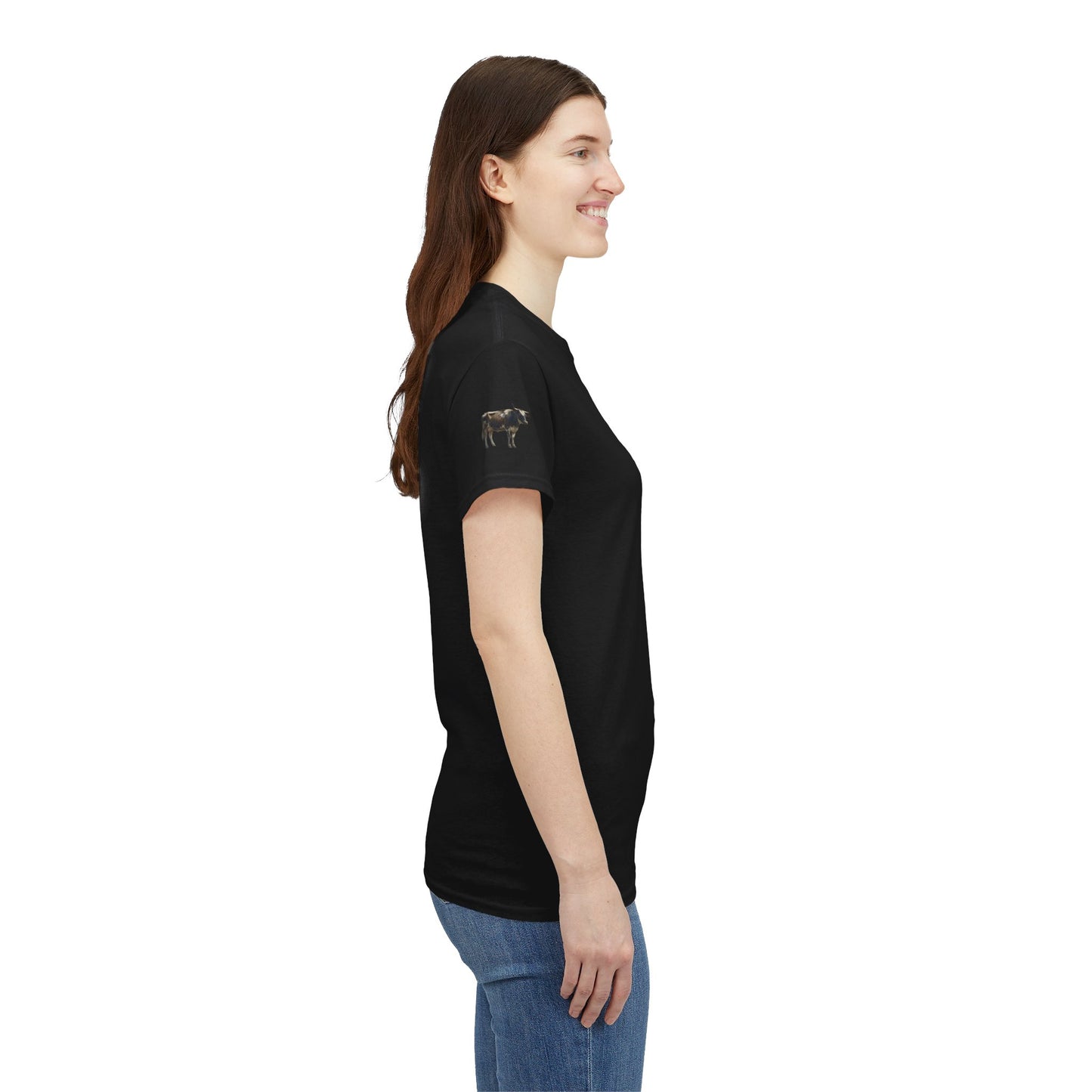 Cow Art & Private Jets Tee — Vintage Surreal Graphic T-Shirt