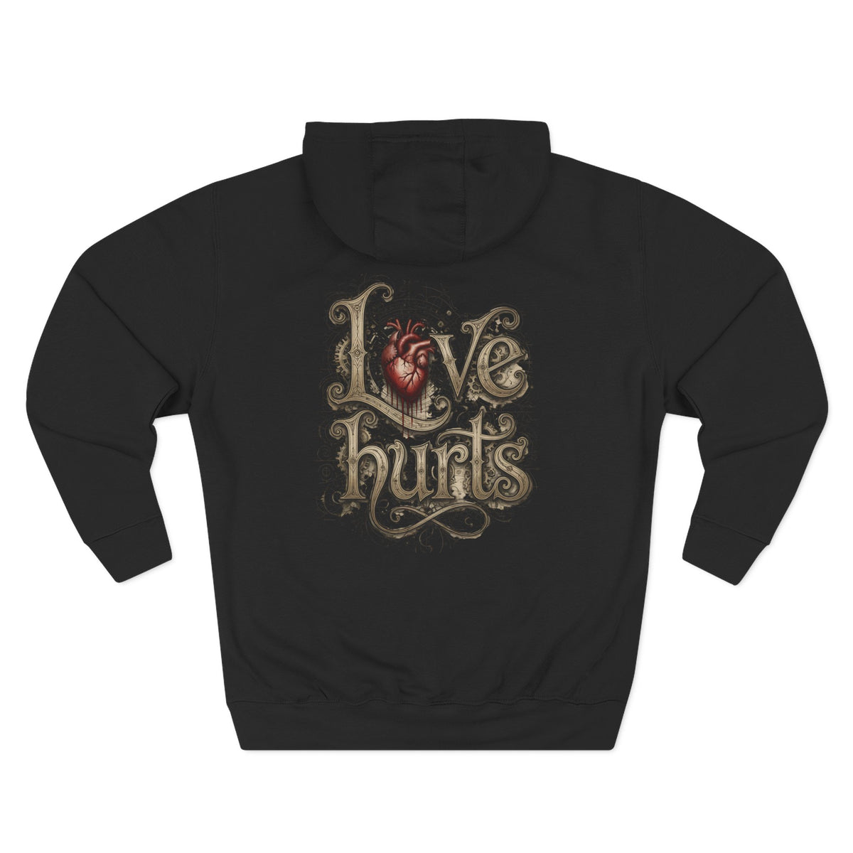 Love Hurts Hoodie — Gothic Heart Graphic Pullover