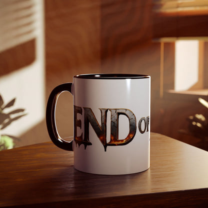 End of Days Accent Coffee Mug — 11oz Gothic Fantasy Logo Ceramic Mug