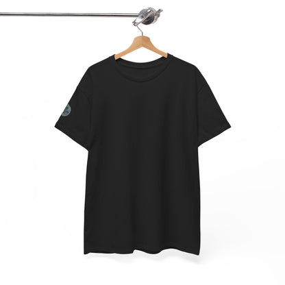 Black Minimal Tee — Moon Patch Sleeve