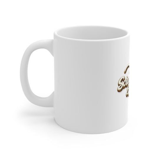 Scrambled Eggs Ceramic Mug — Retro Script Breakfast Coffee Cup (11/15/20oz)