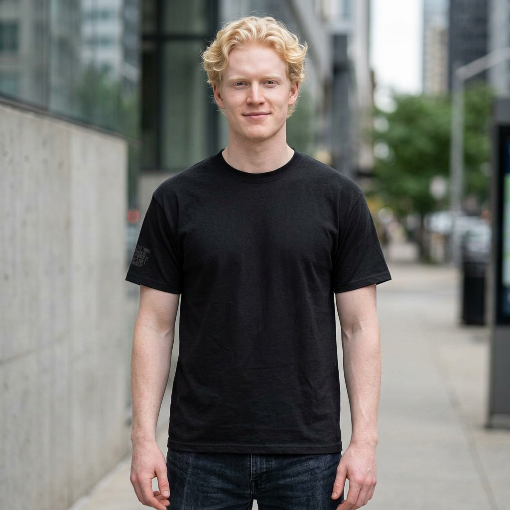 Classic Black Tee — Minimalist Solid Cotton T-Shirt