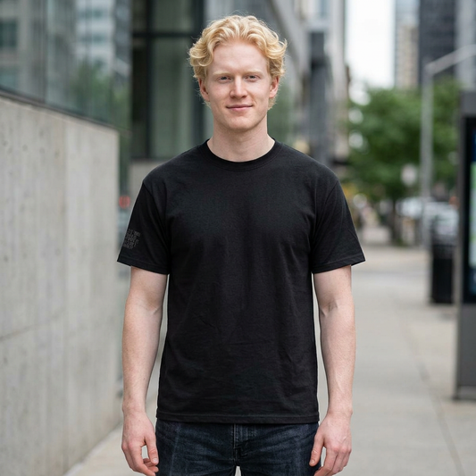 Classic Black Tee — Minimalist Solid Cotton T-Shirt
