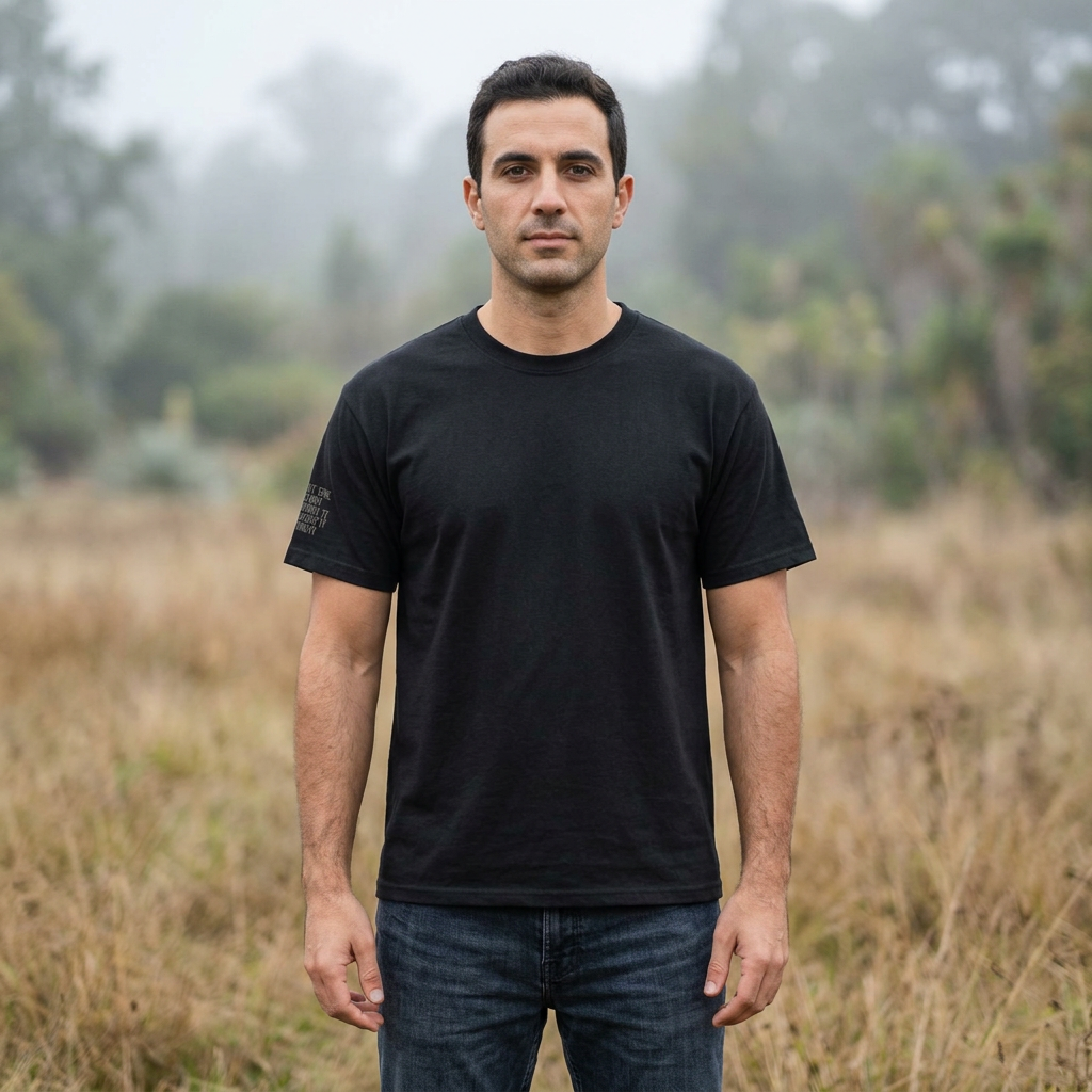 Classic Black Tee — Minimalist Solid Cotton T-Shirt
