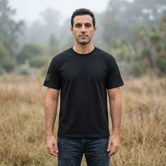 Classic Black Tee — Minimalist Solid Cotton T-Shirt