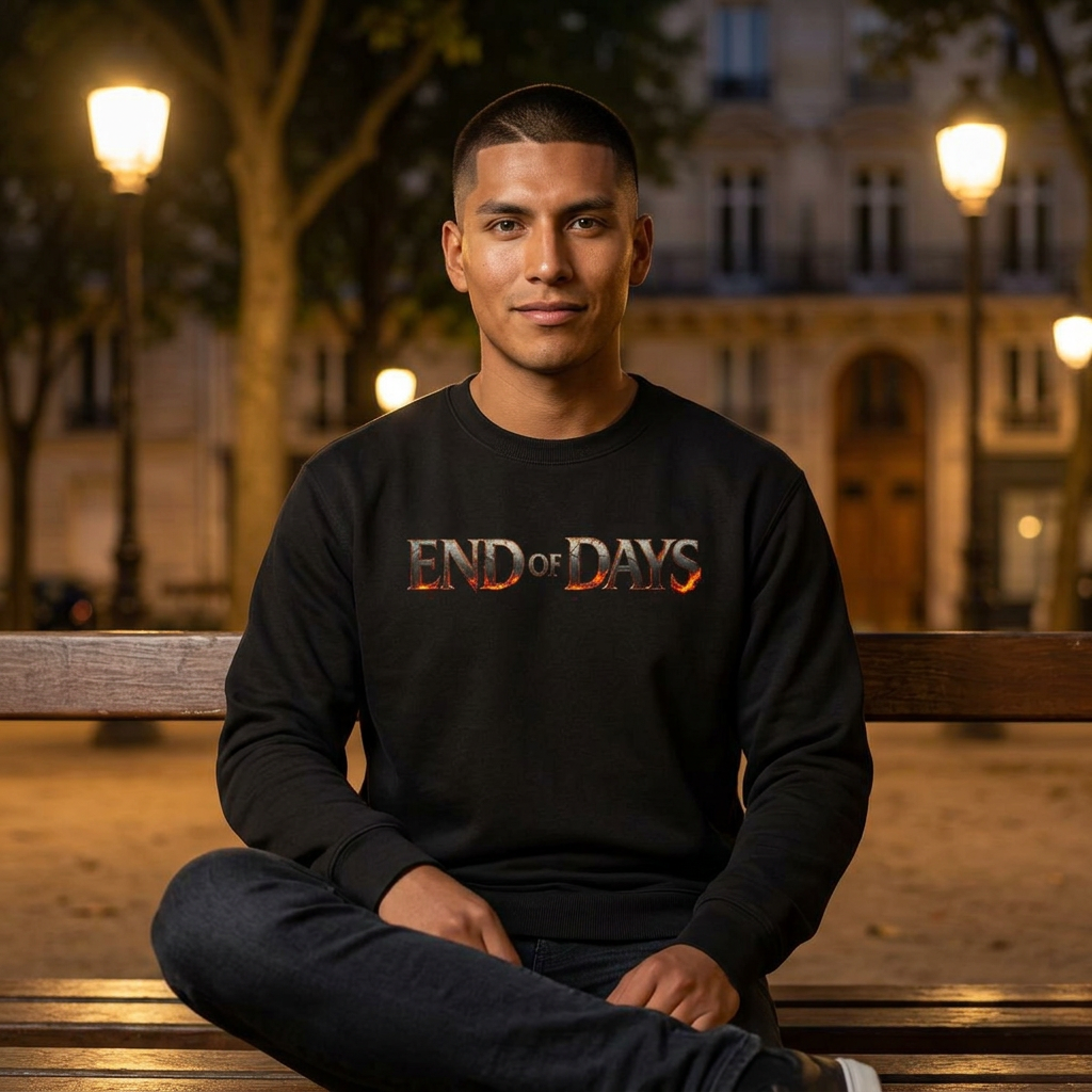 End of Days Crewneck Sweatshirt — Apocalyptic Gothic Graphic Pullover