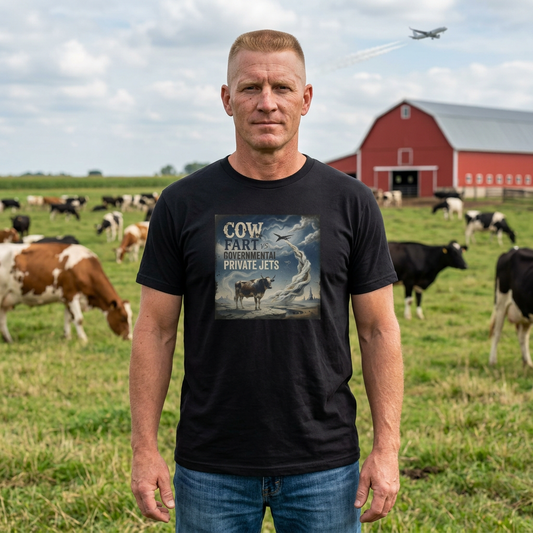 Cow Farternity Private Jets T-Shirt — Vintage Rodeo Cow Humor Tee