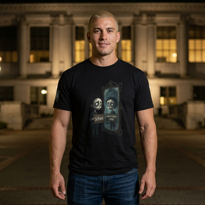 Gothic Mirror Reflection T‑Shirt — Spooky Self Portrait Halloween Tee