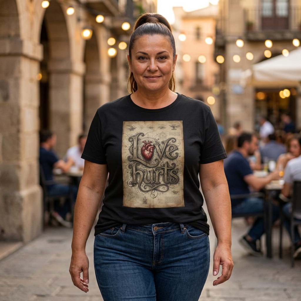 Love Hurts T-Shirt — Vintage Anatomical Heart Graphic Tee