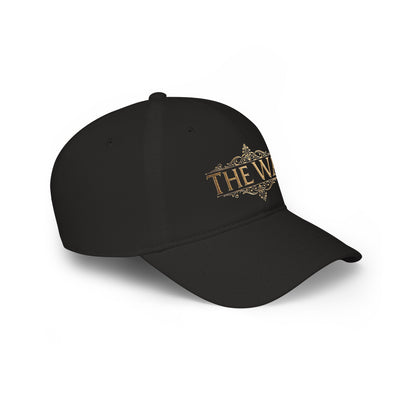 The Way Embroidered Baseball Cap — Vintage Gold Script Low Profile Hat