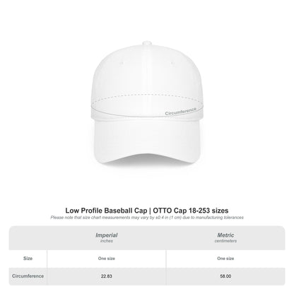 The Way Embroidered Baseball Cap — Vintage Gold Script Low Profile Hat