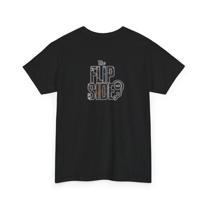 Flip Side Graphic Tee — Retro Neon Logo T‑Shirt