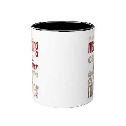 Meat-Eating Cattle Farmer Mug — Funny Farmer Coffee Cup (11oz Accent Mug)