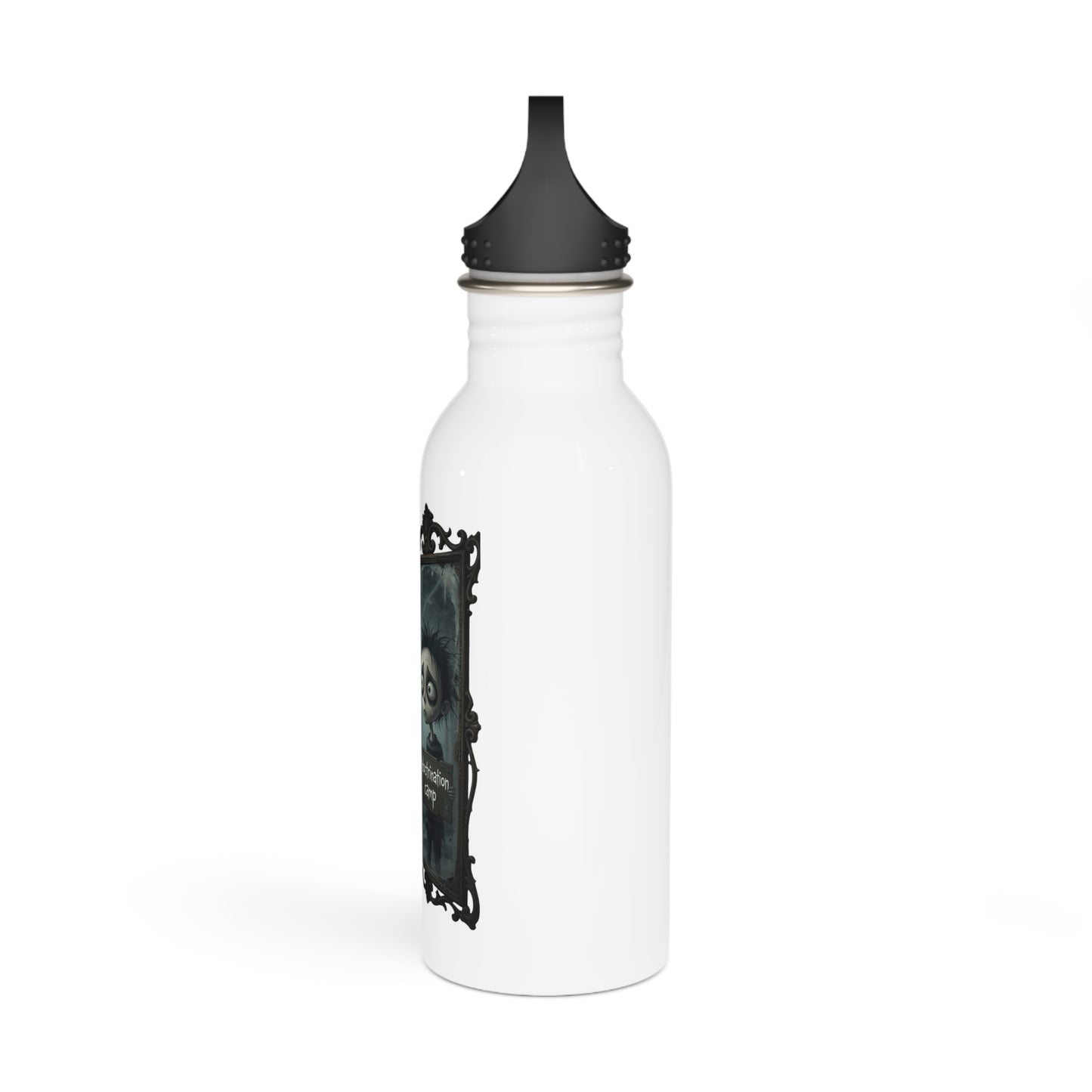 Gothic Mirror Water Bottle — 'School' Reflection Illustration