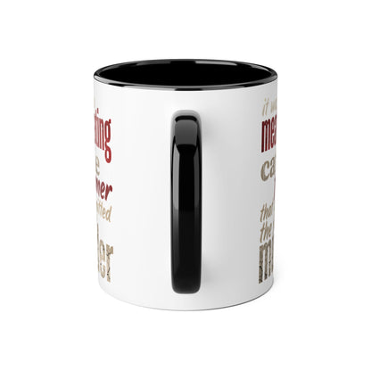 Meat-Eating Cattle Farmer Mug — Funny Farmer Coffee Cup (11oz Accent Mug)
