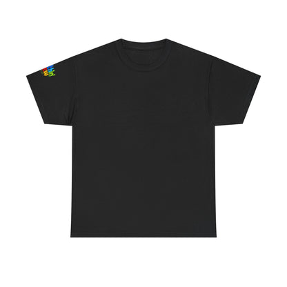 Black Tee with "nothin' new" colorful typography featured.