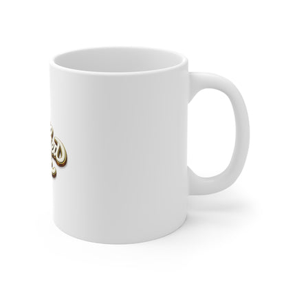 Scrambled Eggs Ceramic Mug — Retro Script Breakfast Coffee Cup (11/15/20oz)