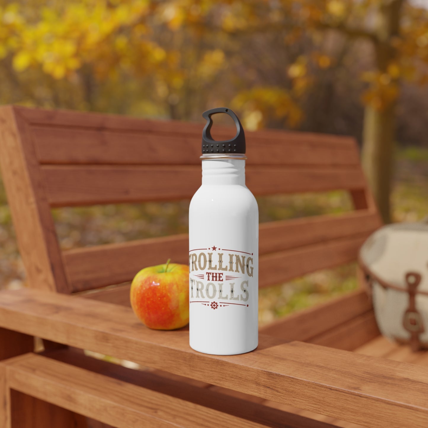 Stainless Water Bottle — "Trolling the Trolls" Vintage Logo Insulated Bottle