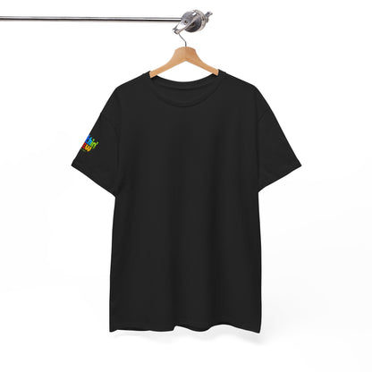 Black Tee with "nothin' new" colorful typography featured.
