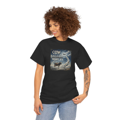 Cow Farternity Private Jets T-Shirt — Vintage Rodeo Cow Humor Tee
