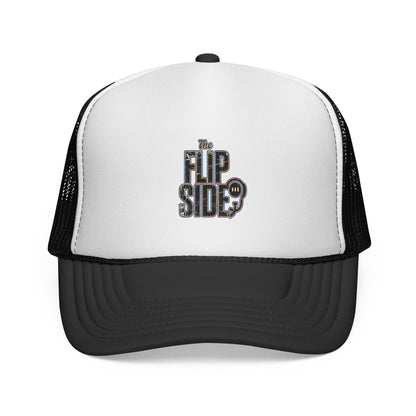 Flip Side Trucker Cap — Retro Vinyl Logo Mesh Hat